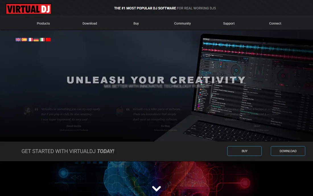 VirtualDJ homepage