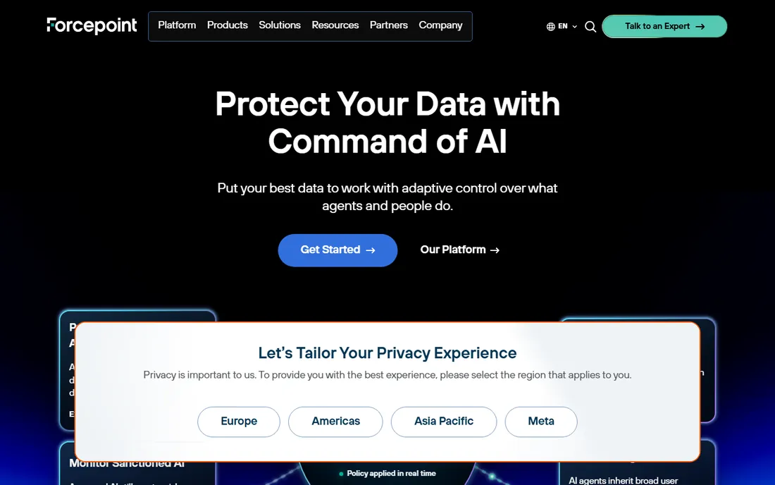 Forcepoint DLP homepage