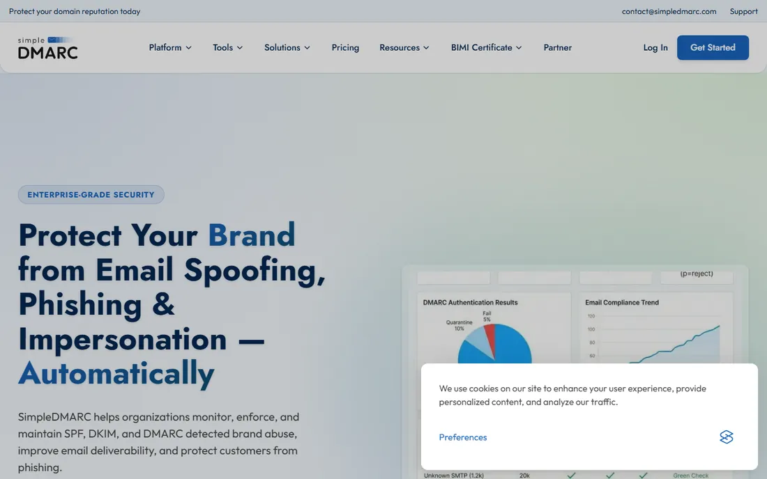 SimpleDMARC homepage