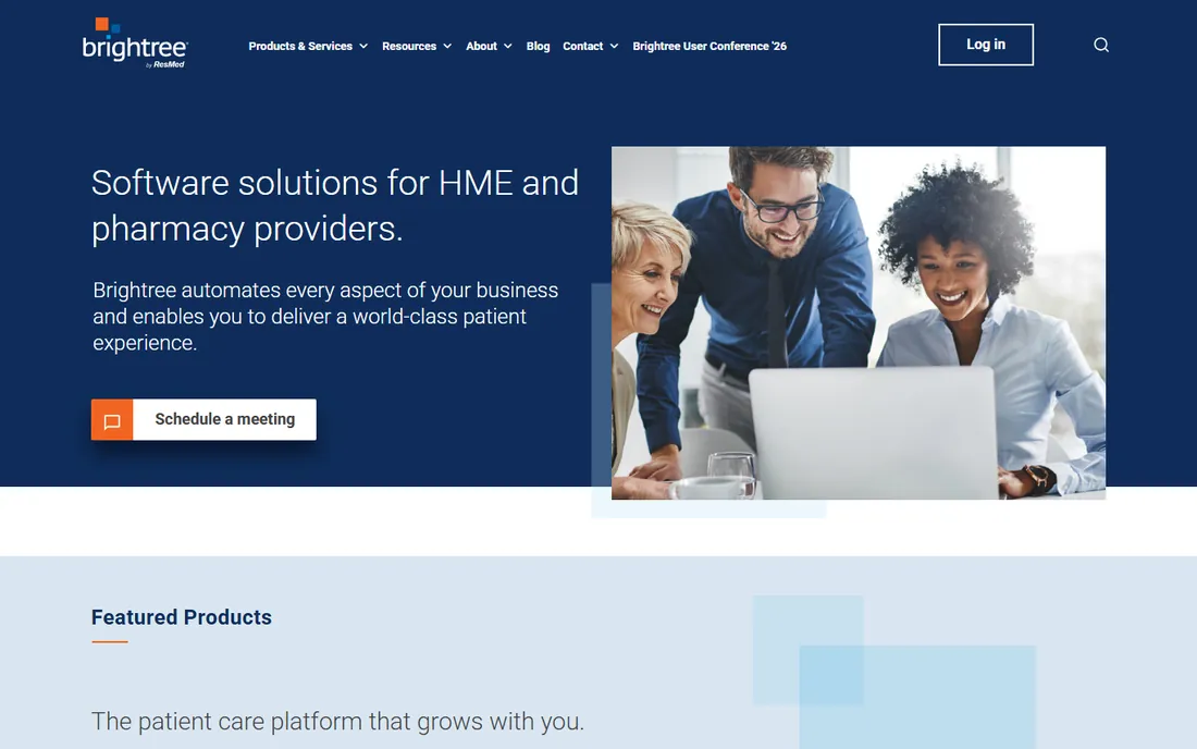 Brightree homepage