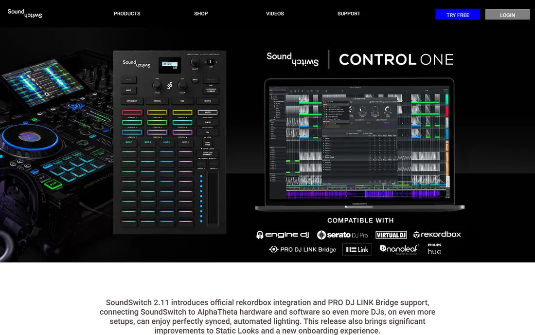 SoundSwitch homepage