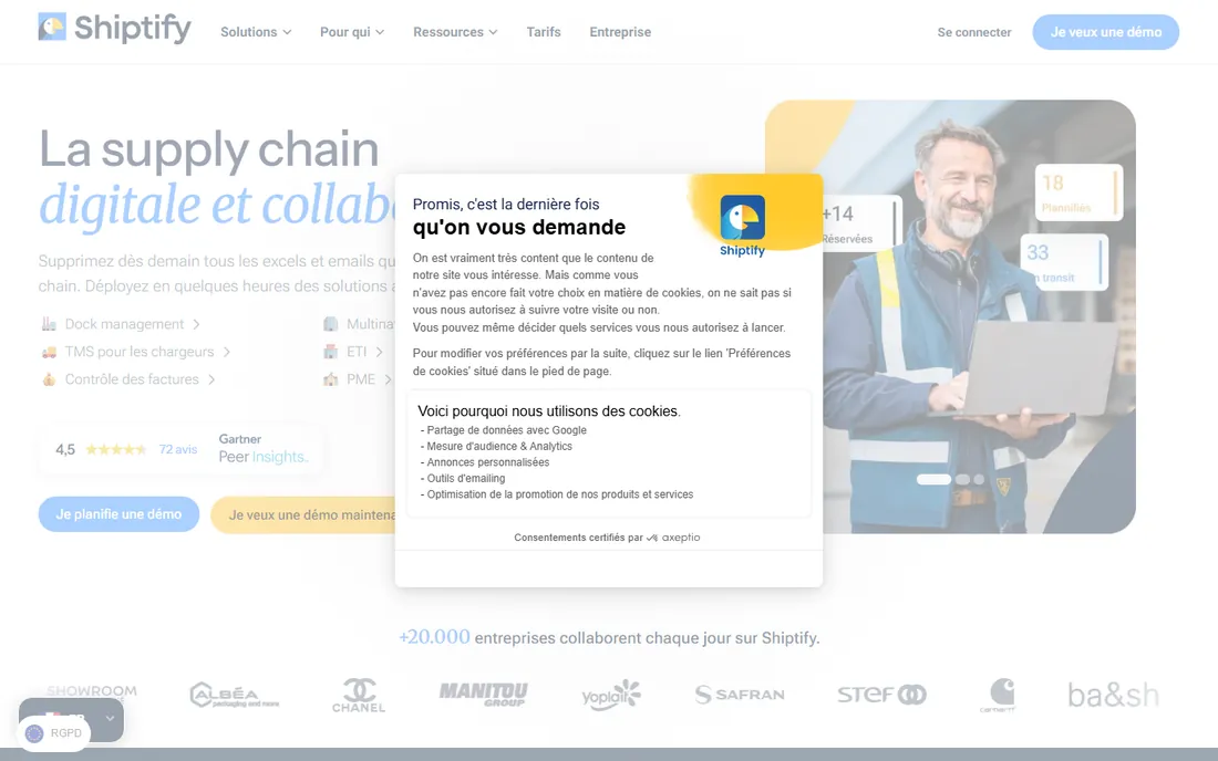 Shiptify homepage