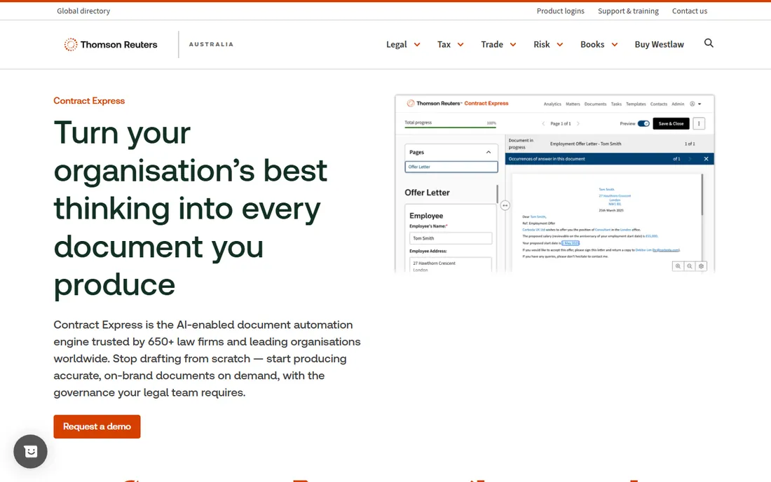Contract Express homepage