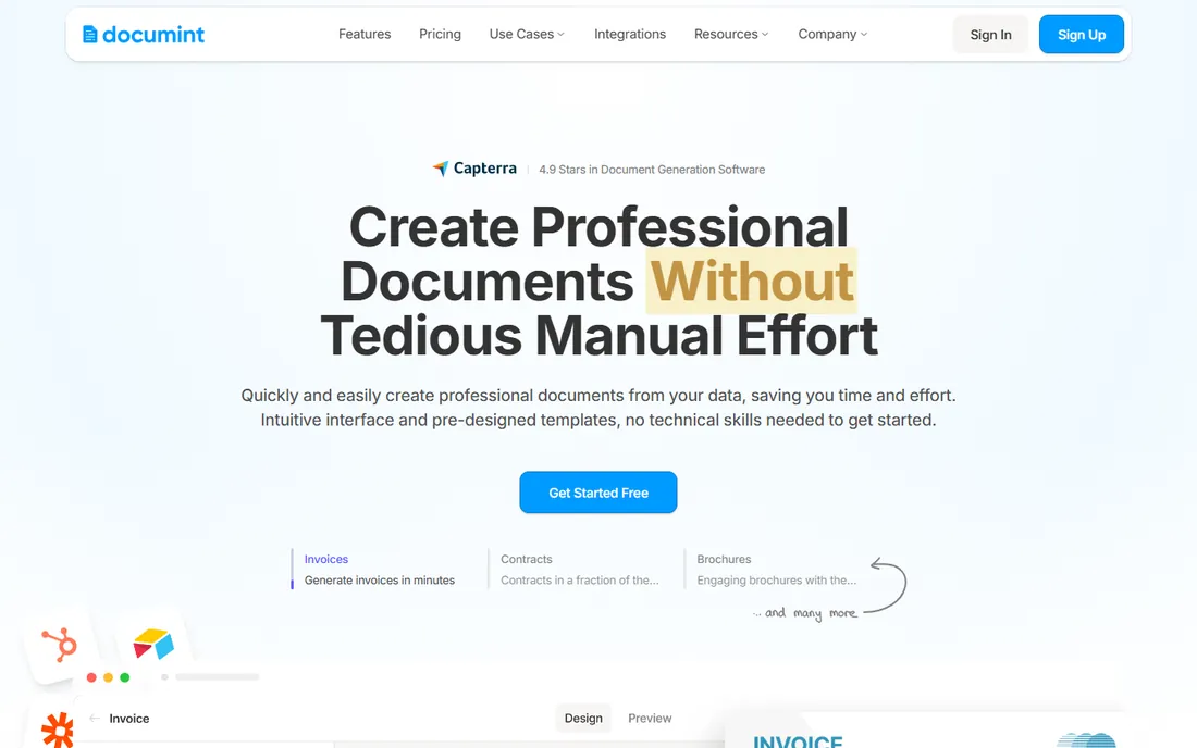 Documint homepage