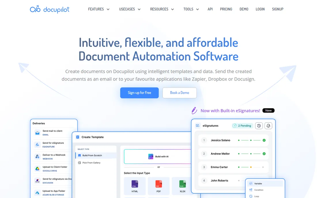 Docupilot homepage