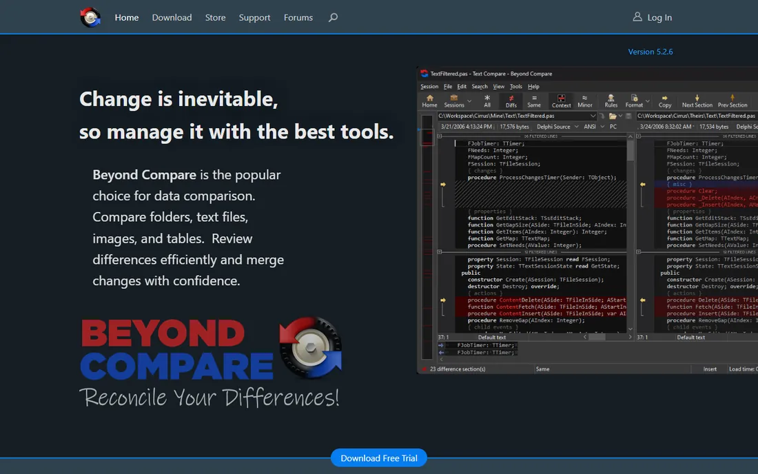 Beyond Compare homepage