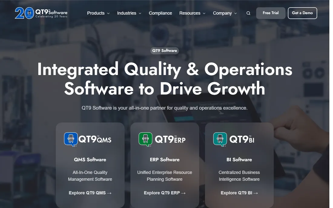 QT9 QMS homepage