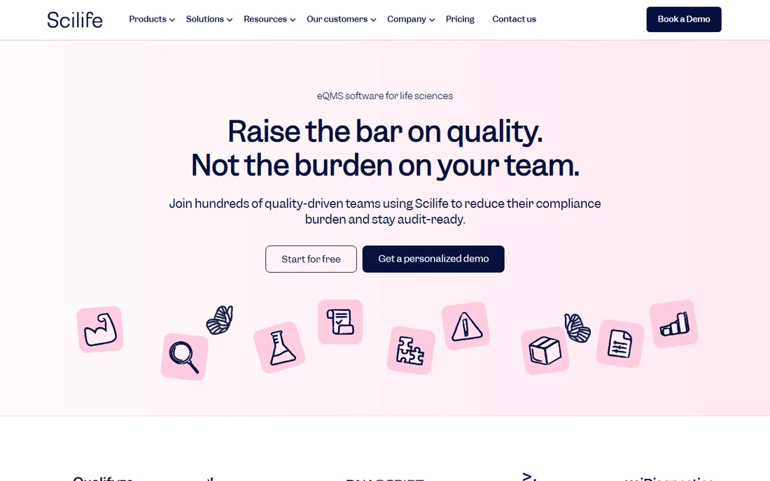 Scilife homepage