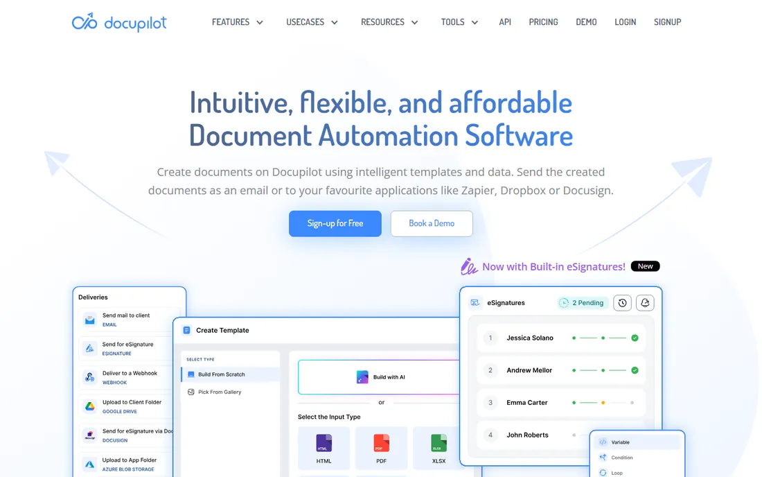 Docupilot homepage