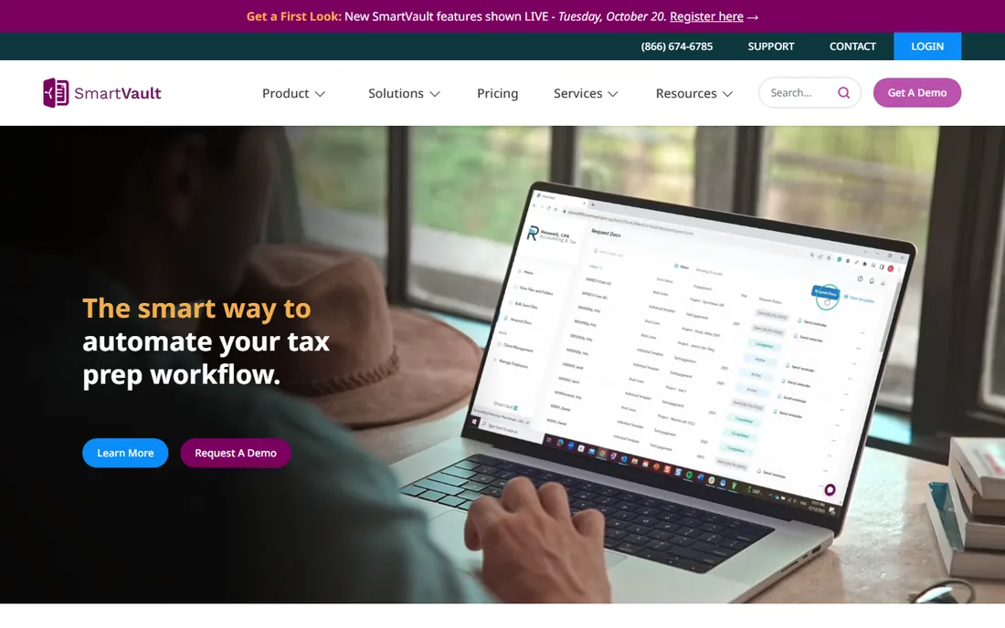 SmartVault homepage