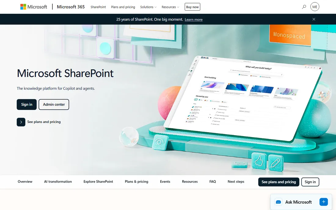 SharePoint homepage