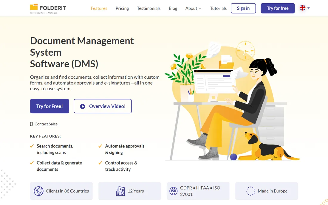 Folderit homepage