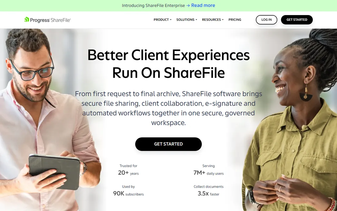 ShareFile homepage