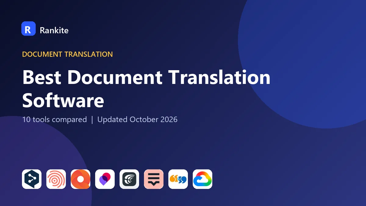 Best Document Translation Software in 2026: 10 Tools Compared