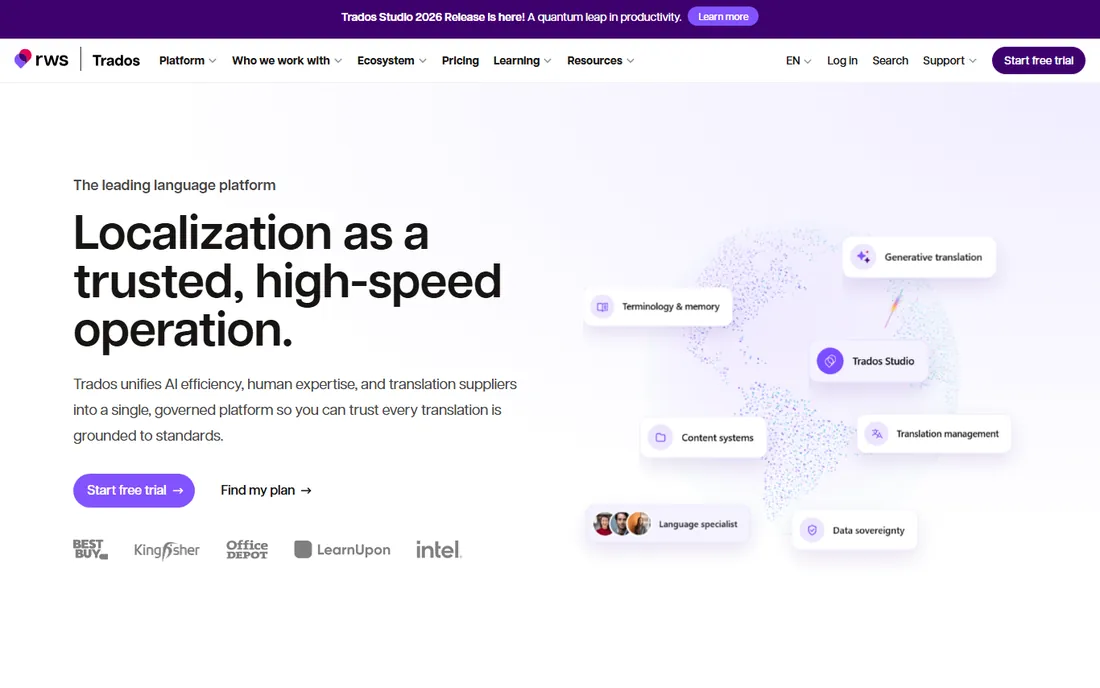 RWS Trados homepage