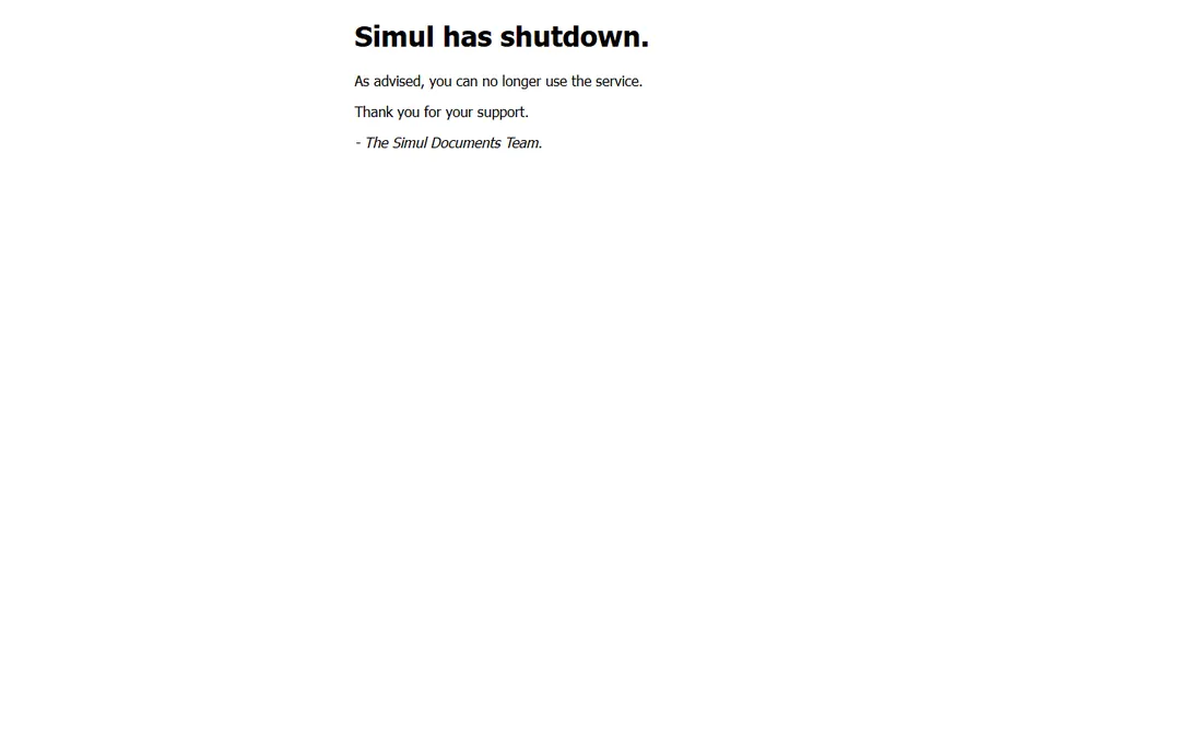 Simul Docs homepage