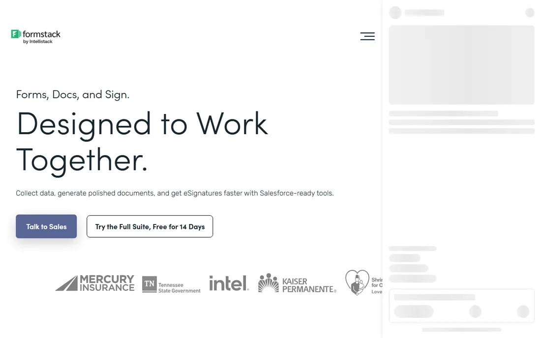 Formstack homepage