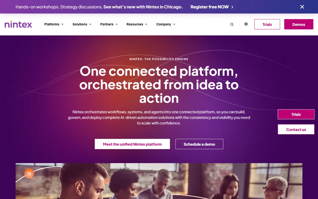 Nintex homepage