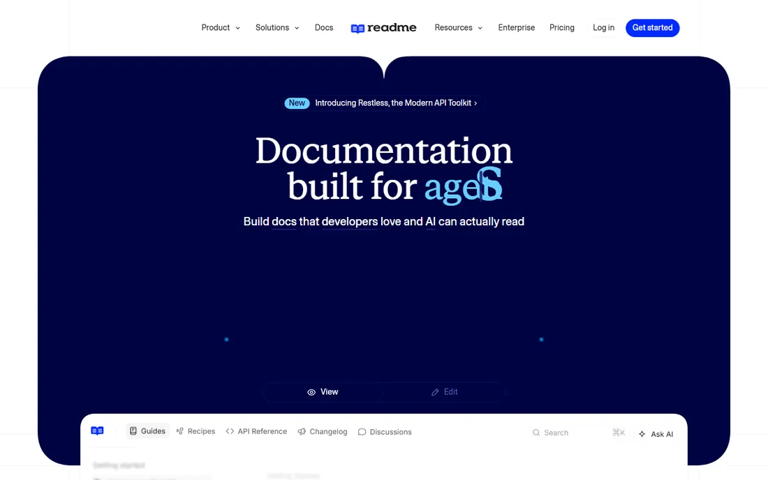 ReadMe homepage