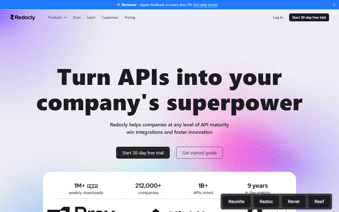 Redocly homepage