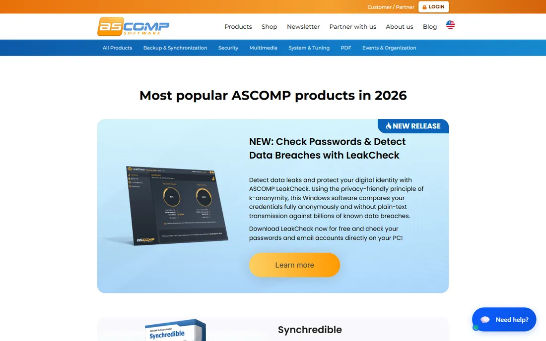 ASCOMP Secure Eraser homepage