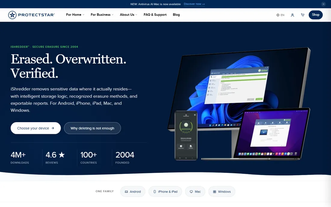 iShredder homepage