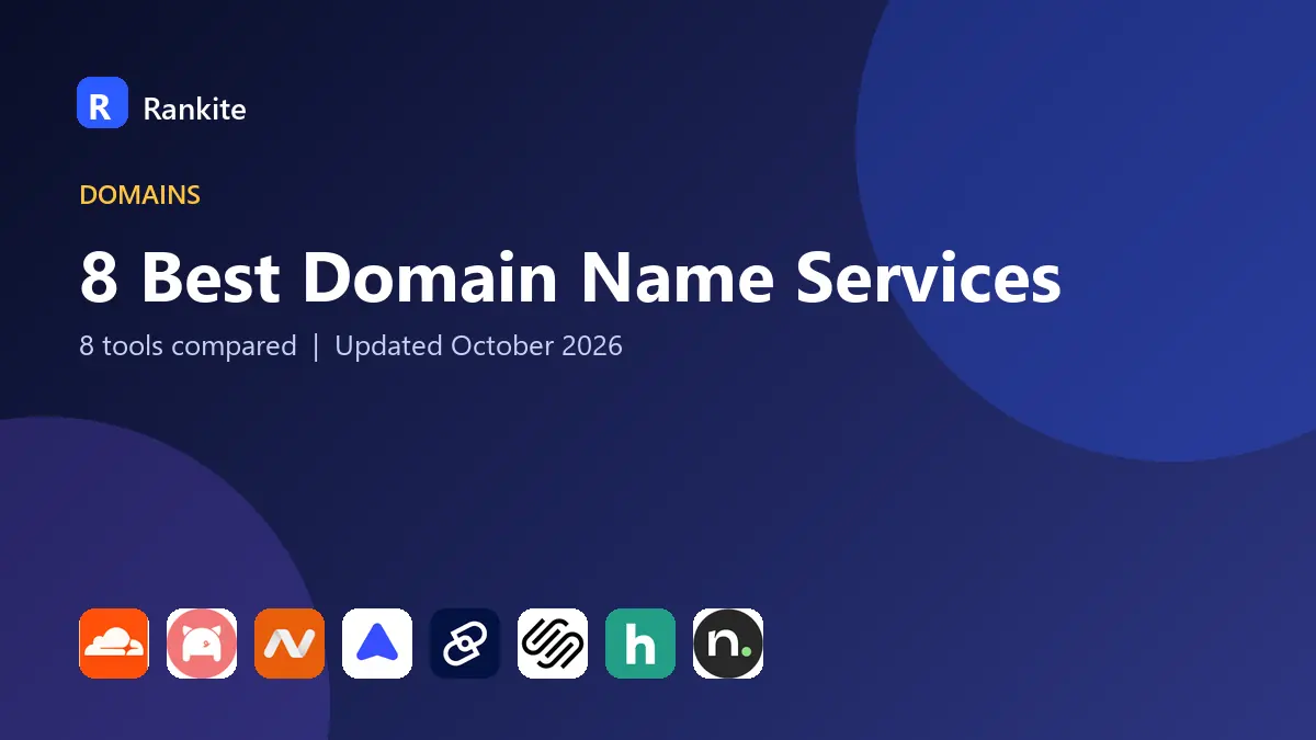 8 Best Domain Name Services in 2026: 8 Tools Compared