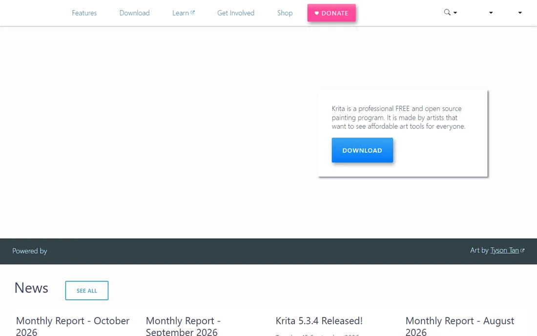 Krita homepage
