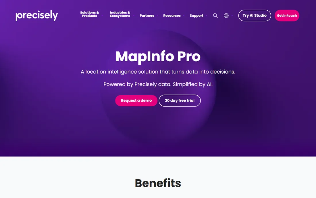 MapInfo Pro homepage