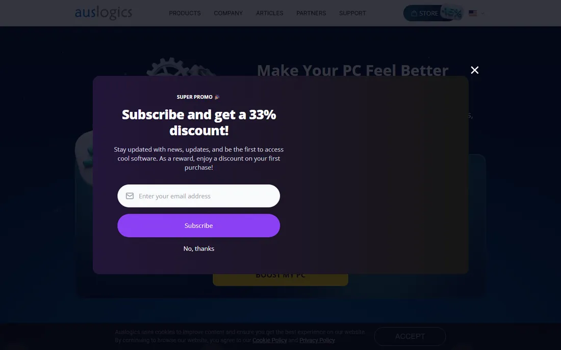 Auslogics Driver Updater homepage