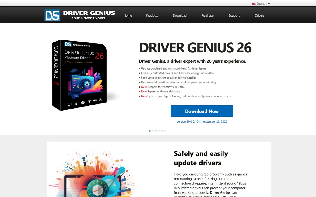 Driver Genius homepage