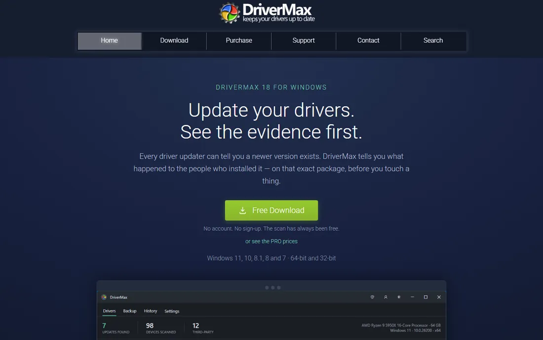 DriverMax homepage