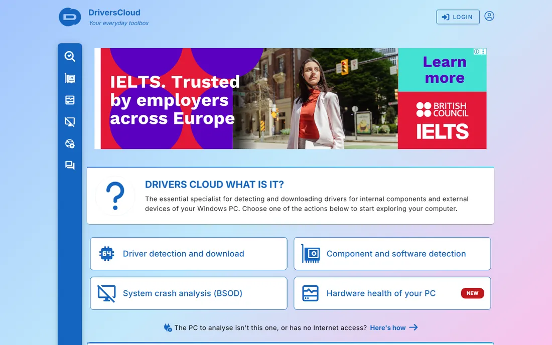 DriversCloud homepage