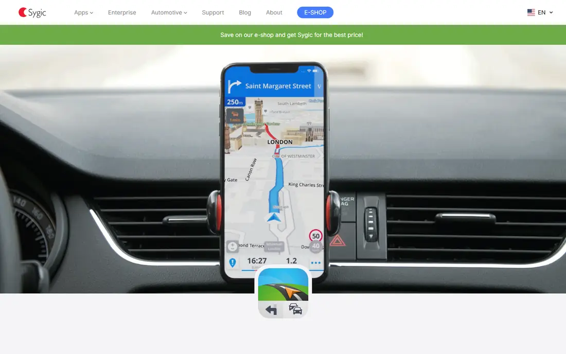 Sygic GPS Navigation homepage