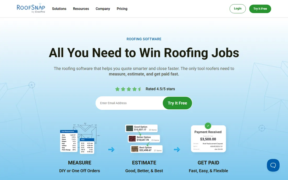RoofSnap homepage