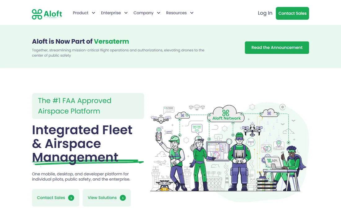 Aloft homepage