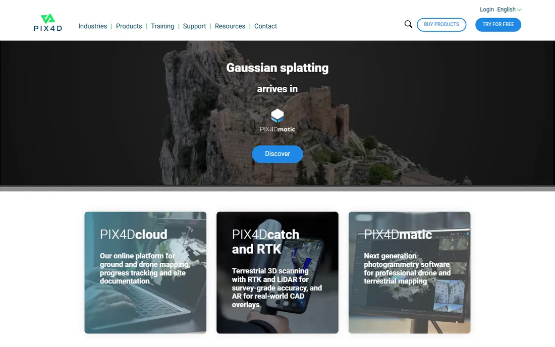 Pix4D homepage