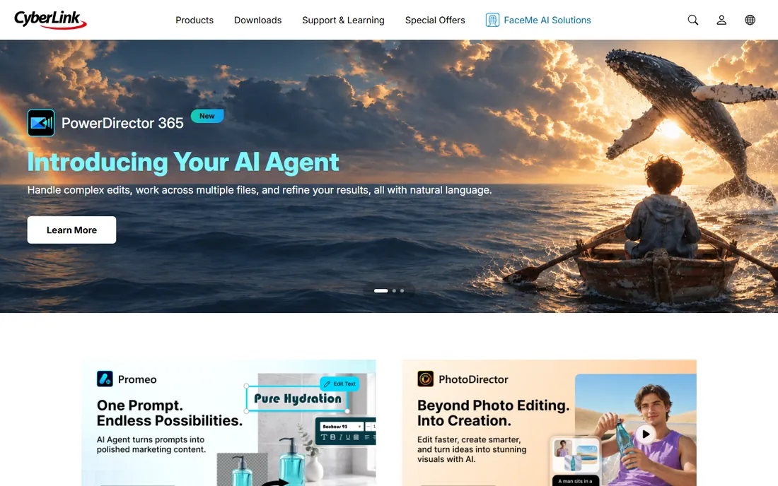 PowerDirector homepage