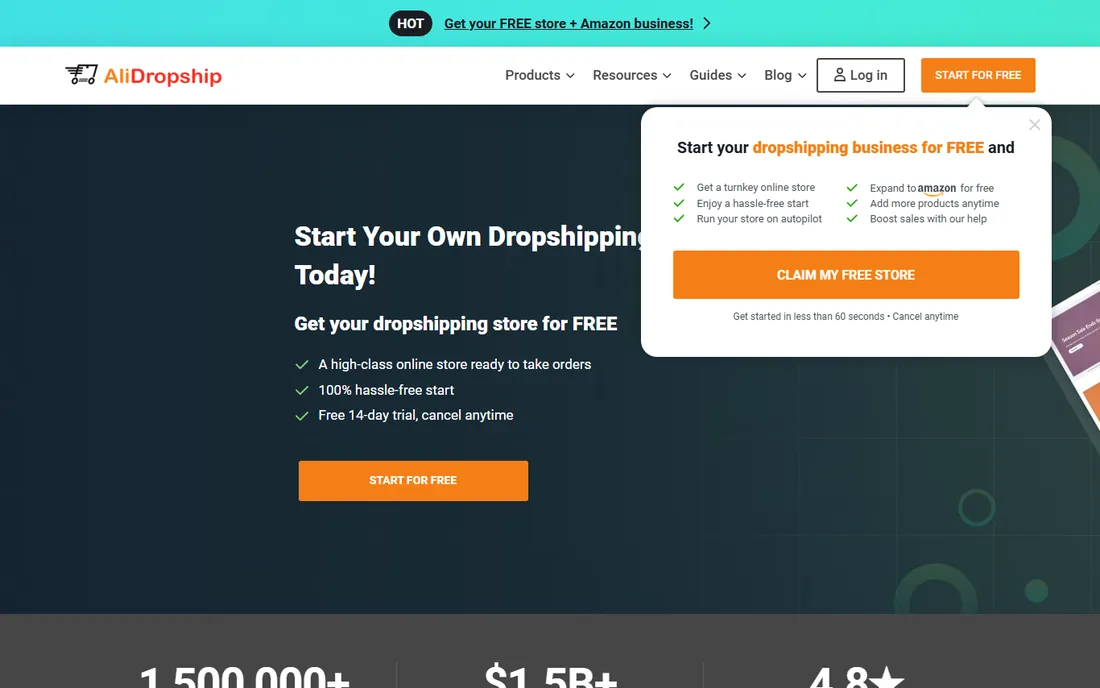 AliDropship homepage