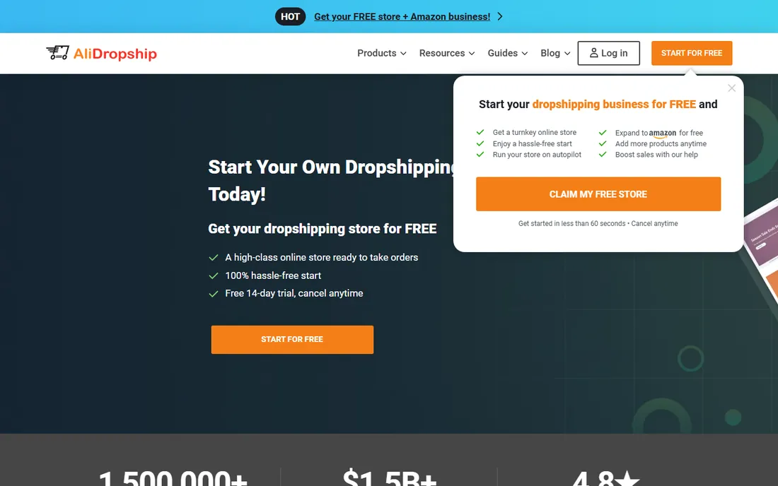 AliDropship homepage