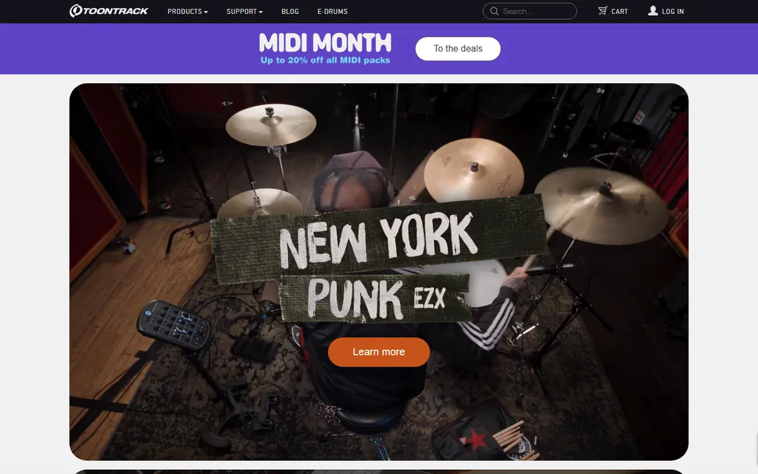 EZdrummer 3 homepage