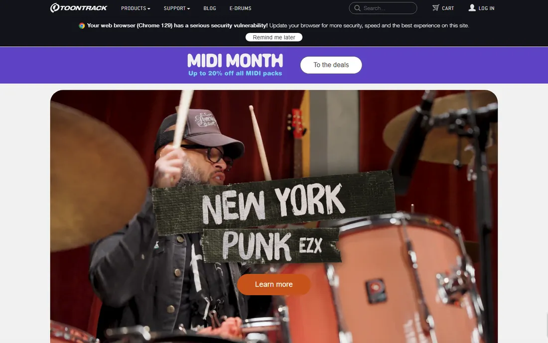 Superior Drummer 3 homepage