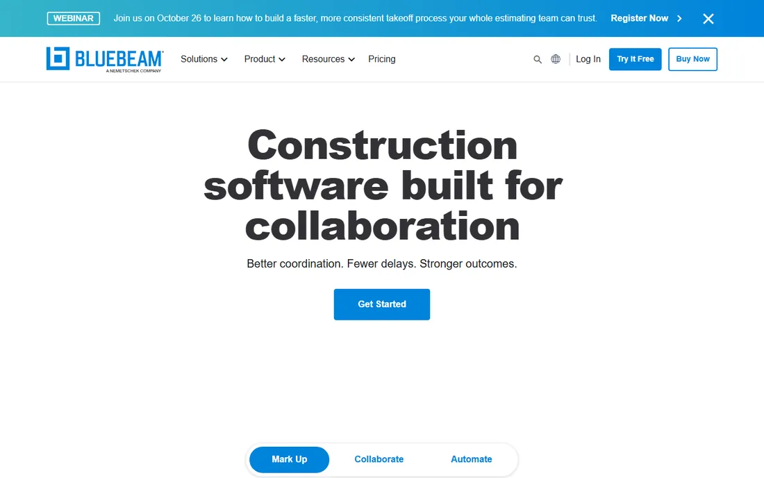 Bluebeam Revu homepage