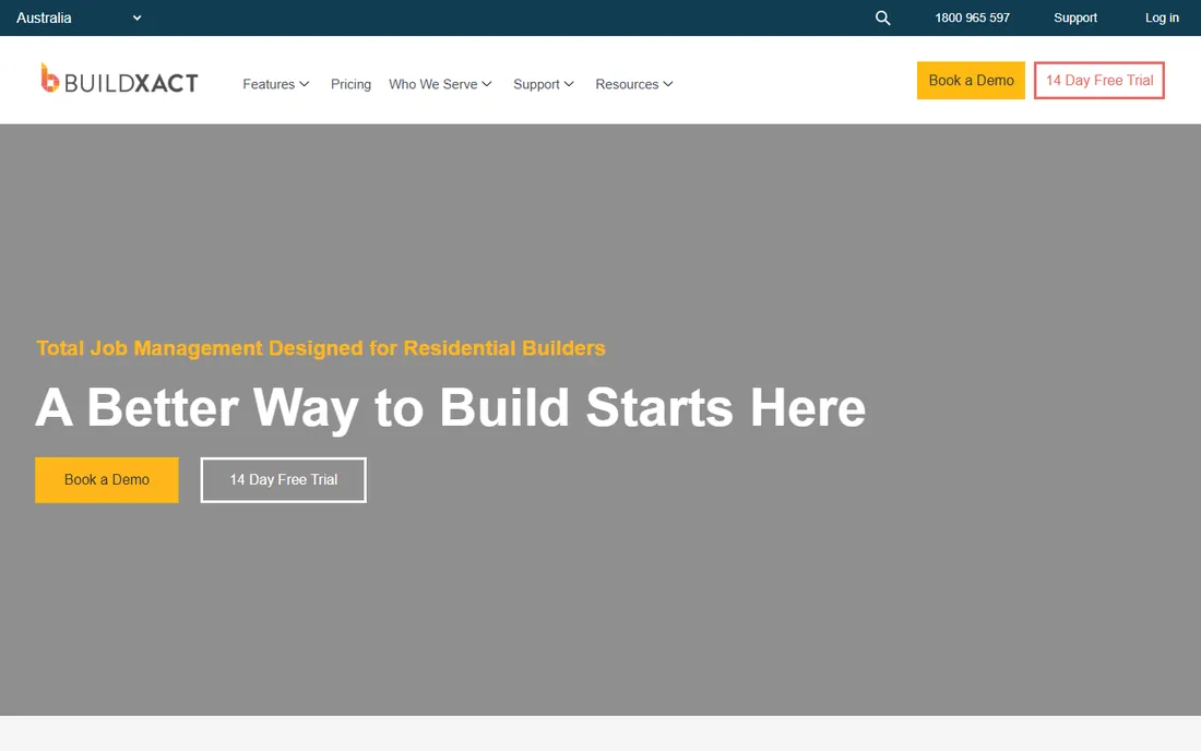 BuildXact homepage