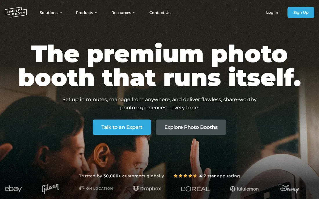 Simple Booth homepage