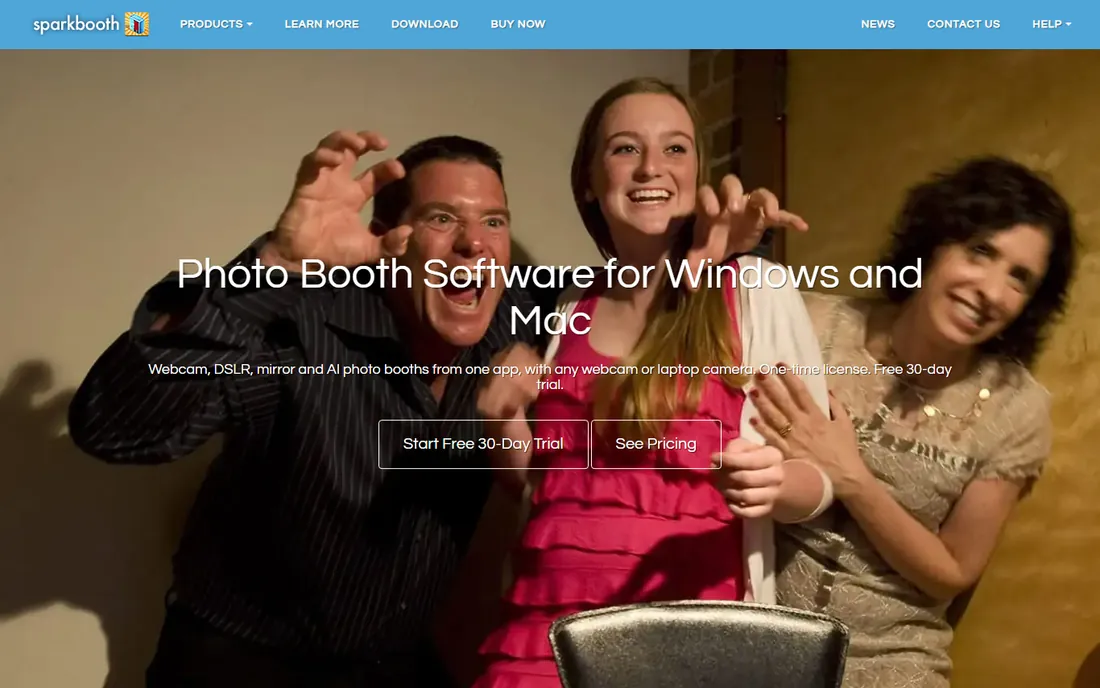 Sparkbooth homepage