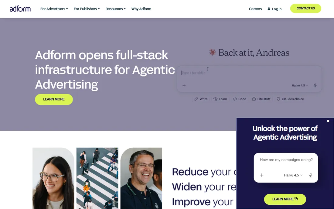Adform homepage