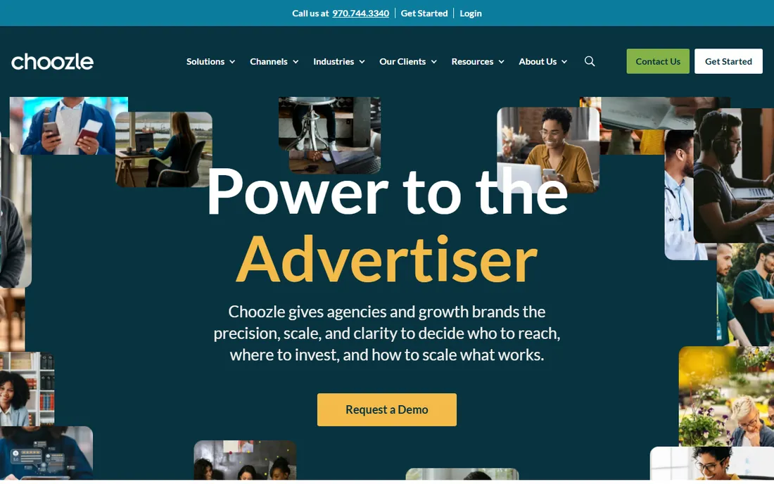 Choozle homepage