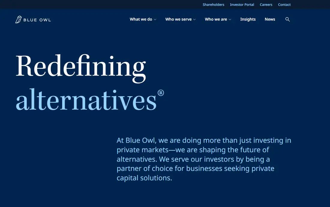 Blue Owl Capital homepage