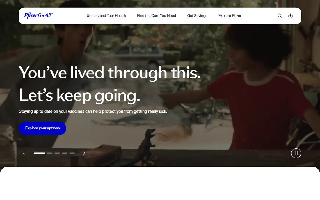 PfizerForAll homepage